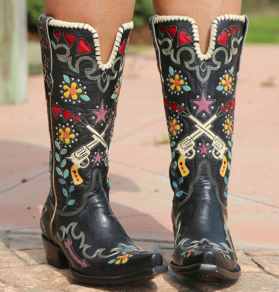 Double D Ranch * | Online Sales Double D By Old Gringo Cowgirl Bandit Black Ddl041-1