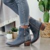 Lane * | Lane Boots Online Sales Lane Layten Bootie Distressed Midnight Blue Lb0448D