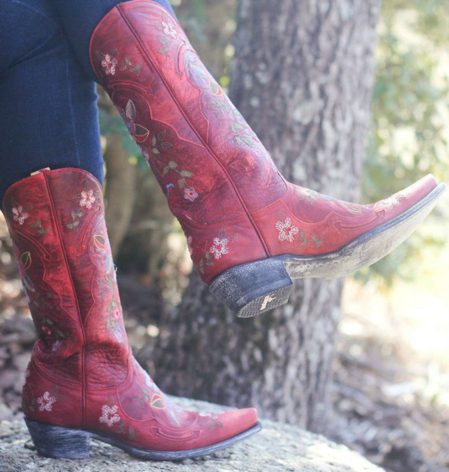 Old Gringo * | Old Gringo Boots Hot Sell Old Gringo Bonnie Vesuvio Red Cowgirl Boot