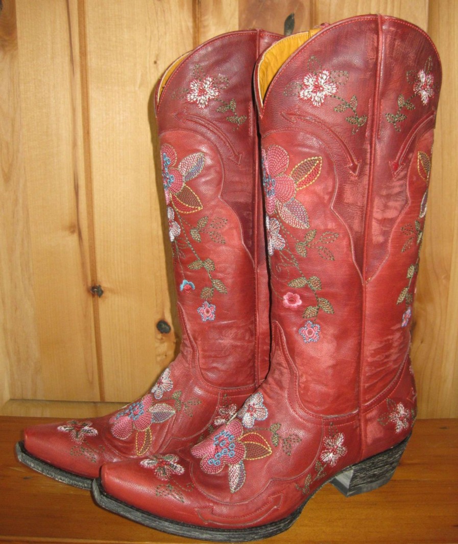 Old Gringo * | Old Gringo Boots Hot Sell Old Gringo Bonnie Vesuvio Red Cowgirl Boot