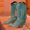 Liberty Black * | Liberty Black Boots Original Liberty Black Fringe Benefits Boot Nobuck Turquoise Lb713422