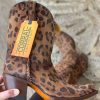 Corral * | Corral Boots Official Corral Brown Leopard Print Woven Ankle Boot A4245