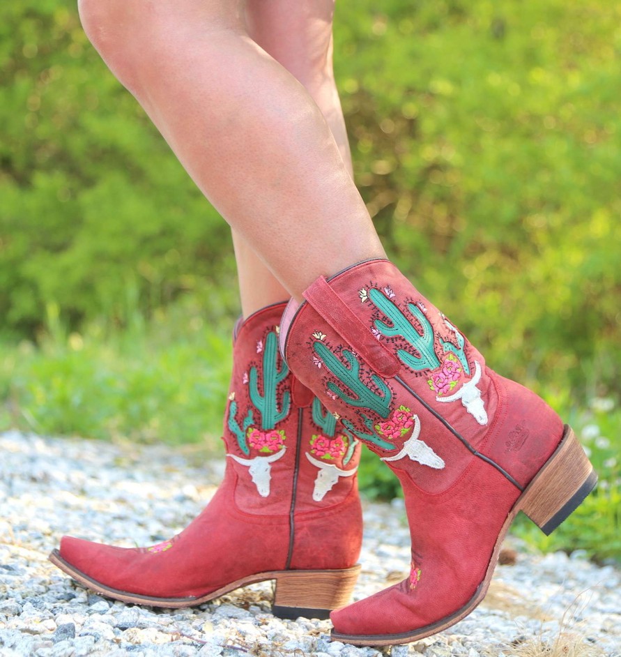 Junk Gypsy By Lane * | Lane Boots Cut Price Junk Gypsy By Lane Bramble Rose In Red Jg0015D