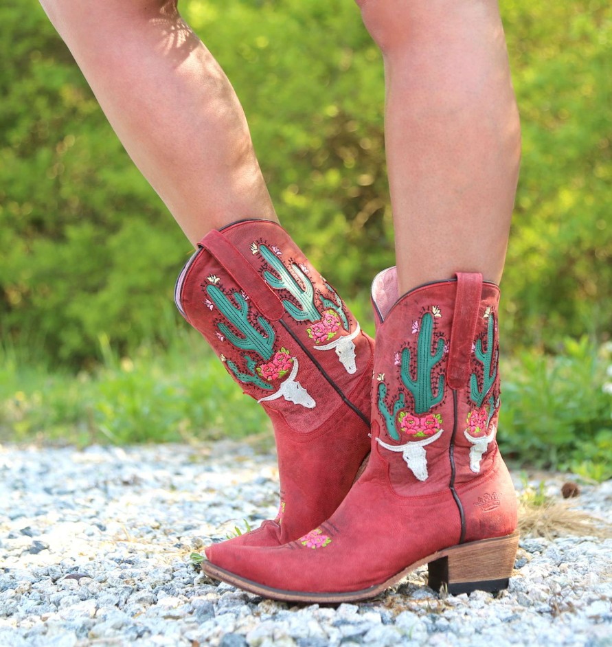 Junk Gypsy By Lane * | Lane Boots Cut Price Junk Gypsy By Lane Bramble Rose In Red Jg0015D