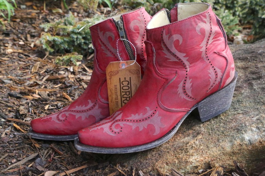 Corral * | Corral Boots Original Corral Red Laser Ankle Boot G1379