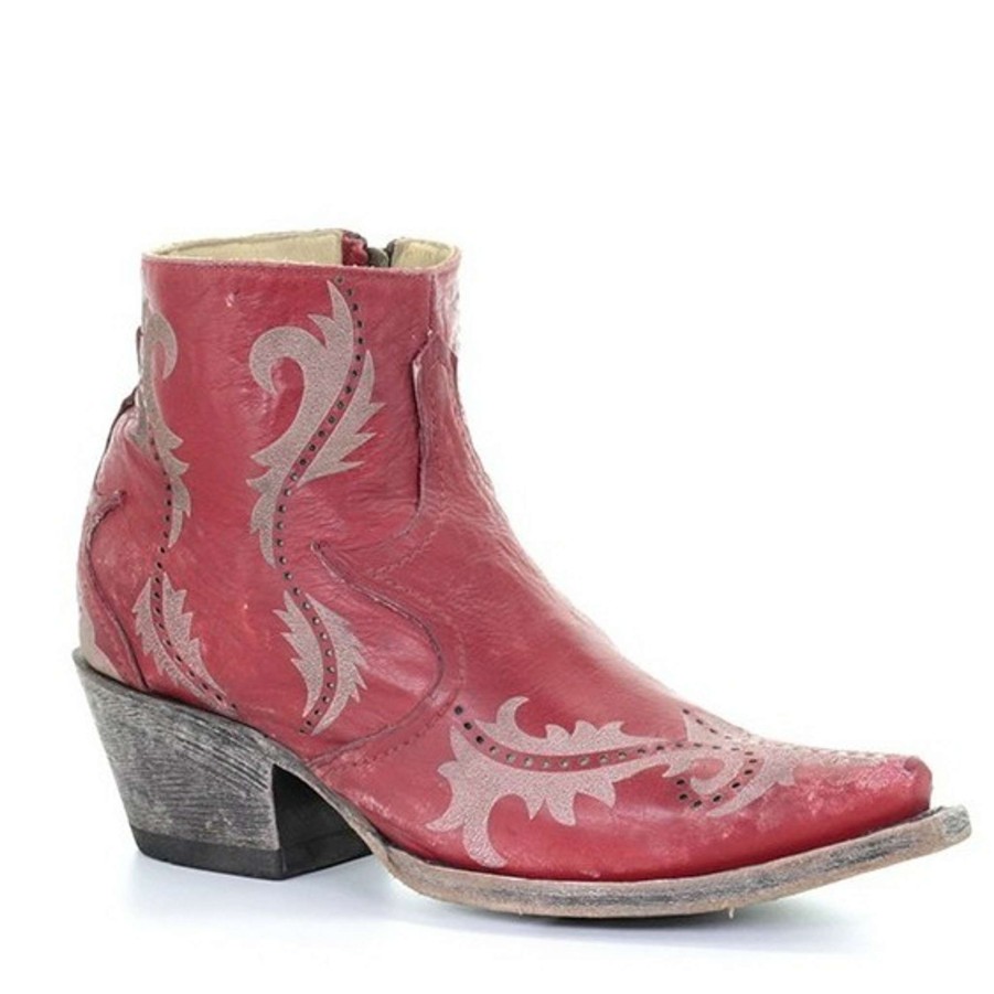 Corral * | Corral Boots Original Corral Red Laser Ankle Boot G1379