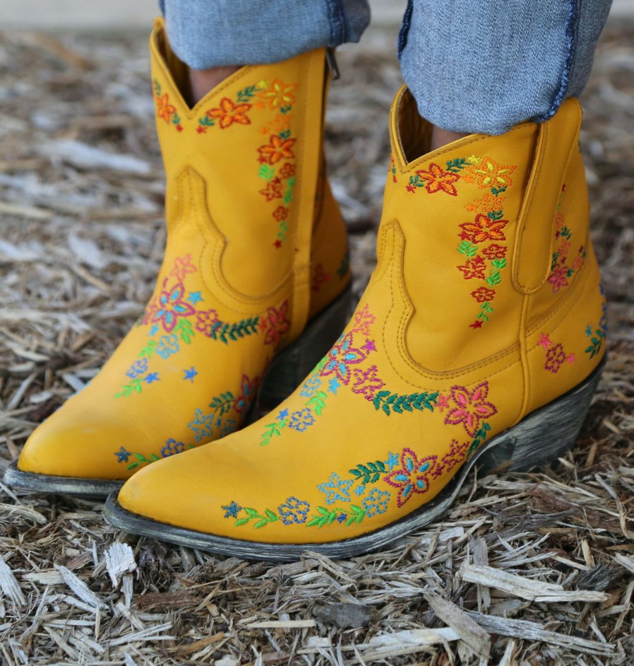 Old Gringo * | Old Gringo Boots Discounts Old Gringo Sozey Bootie Sunshine Yellow L3447-2