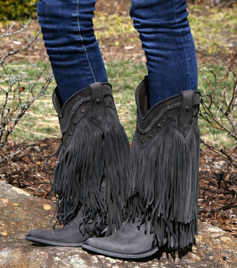 Liberty Black * | Liberty Black Boots Hot Sell Liberty Black Vegas Fringe Boots Negro Lb71124