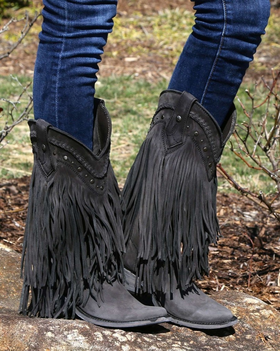 Liberty Black * | Liberty Black Boots Hot Sell Liberty Black Vegas Fringe Boots Negro Lb71124