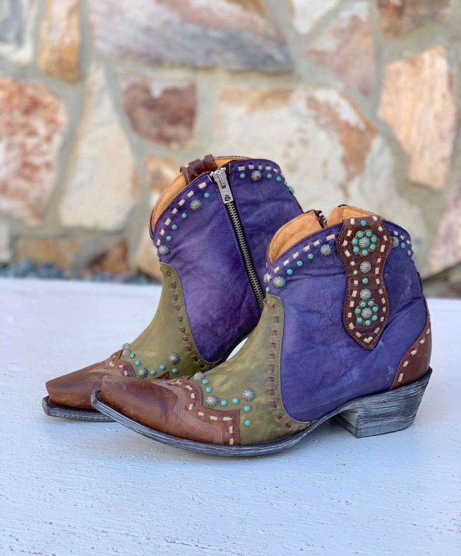 Old Gringo * | Old Gringo Boots Discounts Old Gringo Cherrie Green Violet Brass Bl3315-8