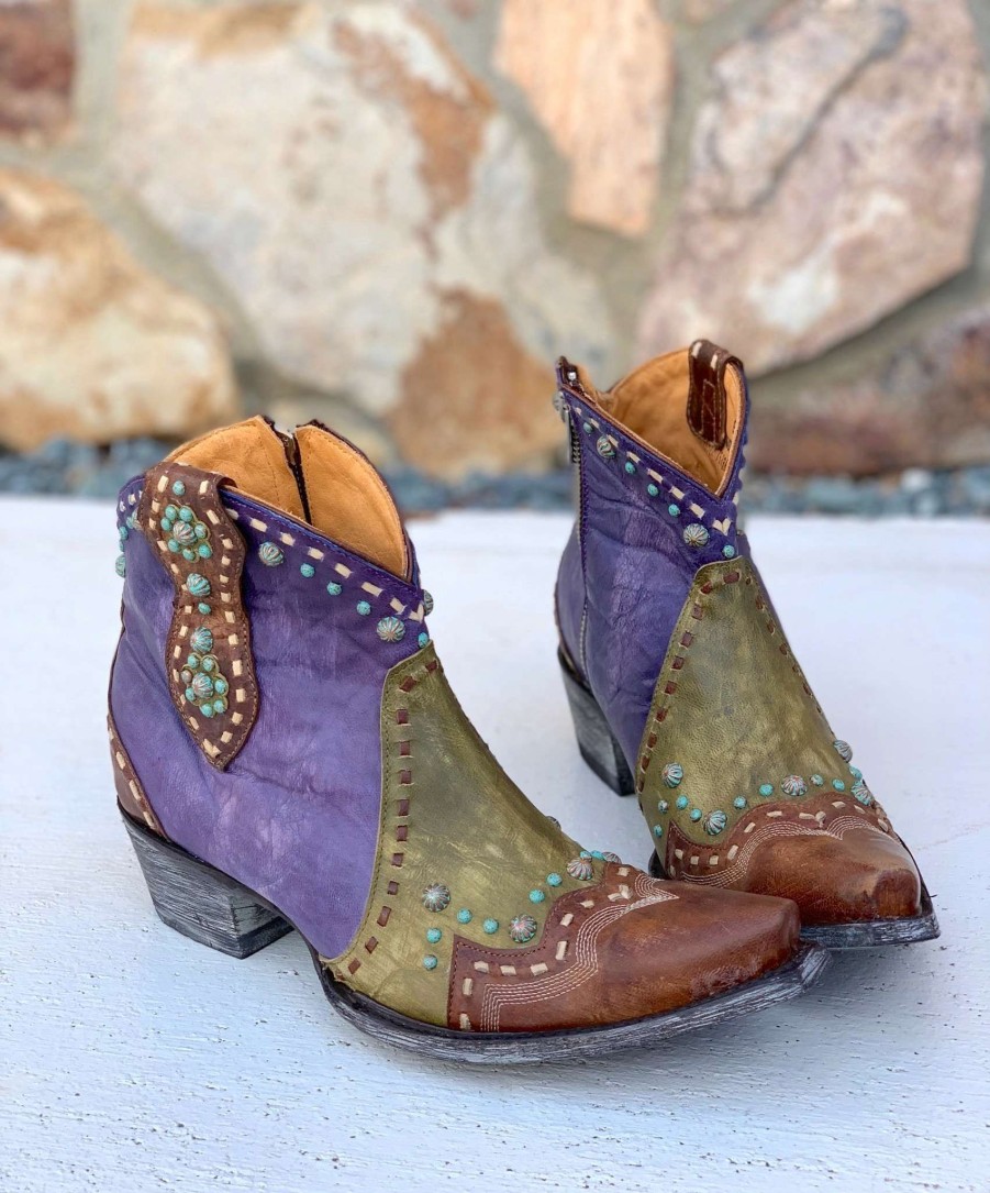 Old Gringo * | Old Gringo Boots Discounts Old Gringo Cherrie Green Violet Brass Bl3315-8