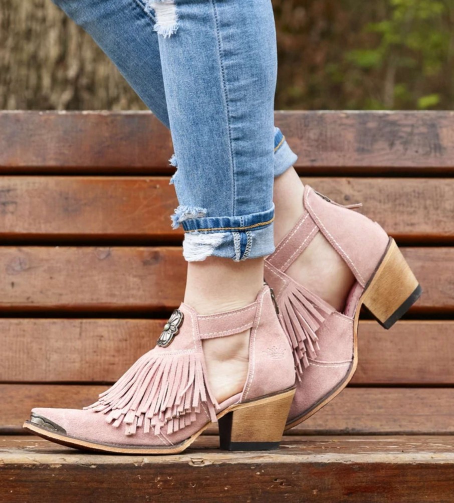 Junk Gypsy By Lane * | Junk Gypsy By Lane Boots Gift Selection Junk Gypsy By Lane Kiss Me At Midnight Sandal Soft Rose Suede Jg0066A