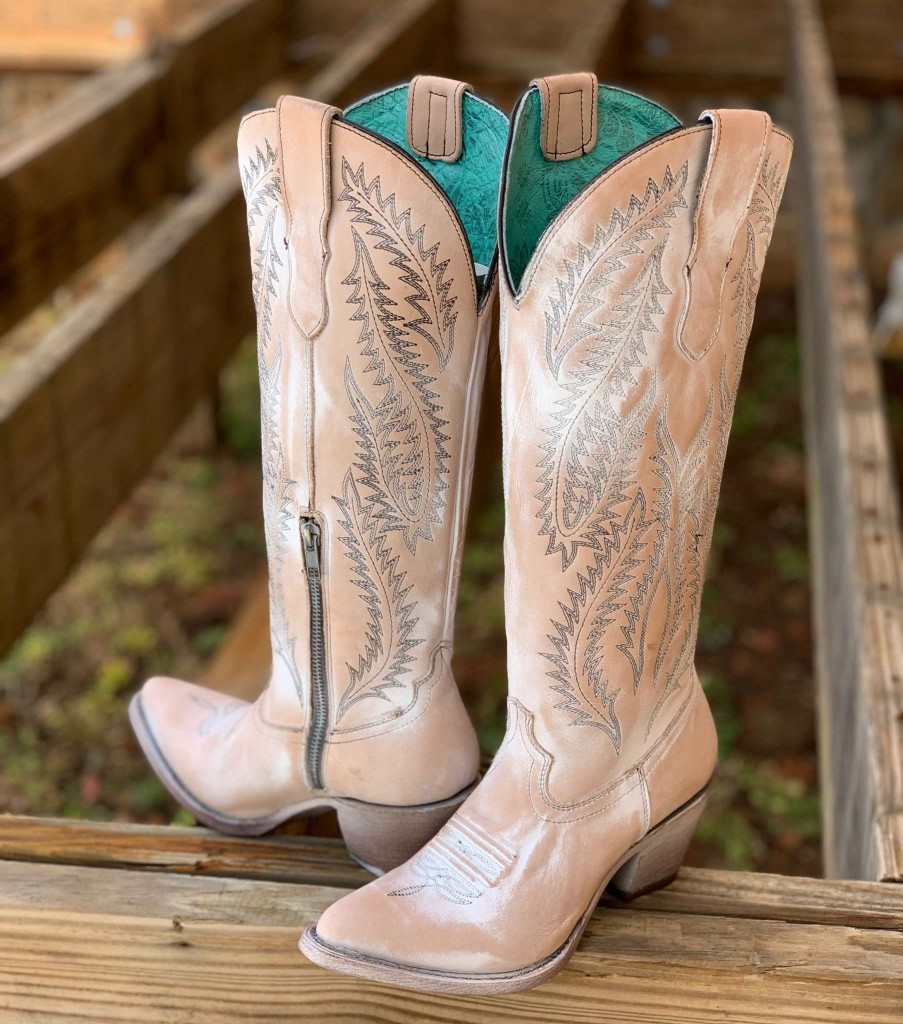 Corral * | Corral Boots Promotions Corral Rose Embroidery Tall Top E1379