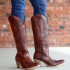 Corral * | Corral Boots Hot Sale Corral Cognac Embroidery E1570