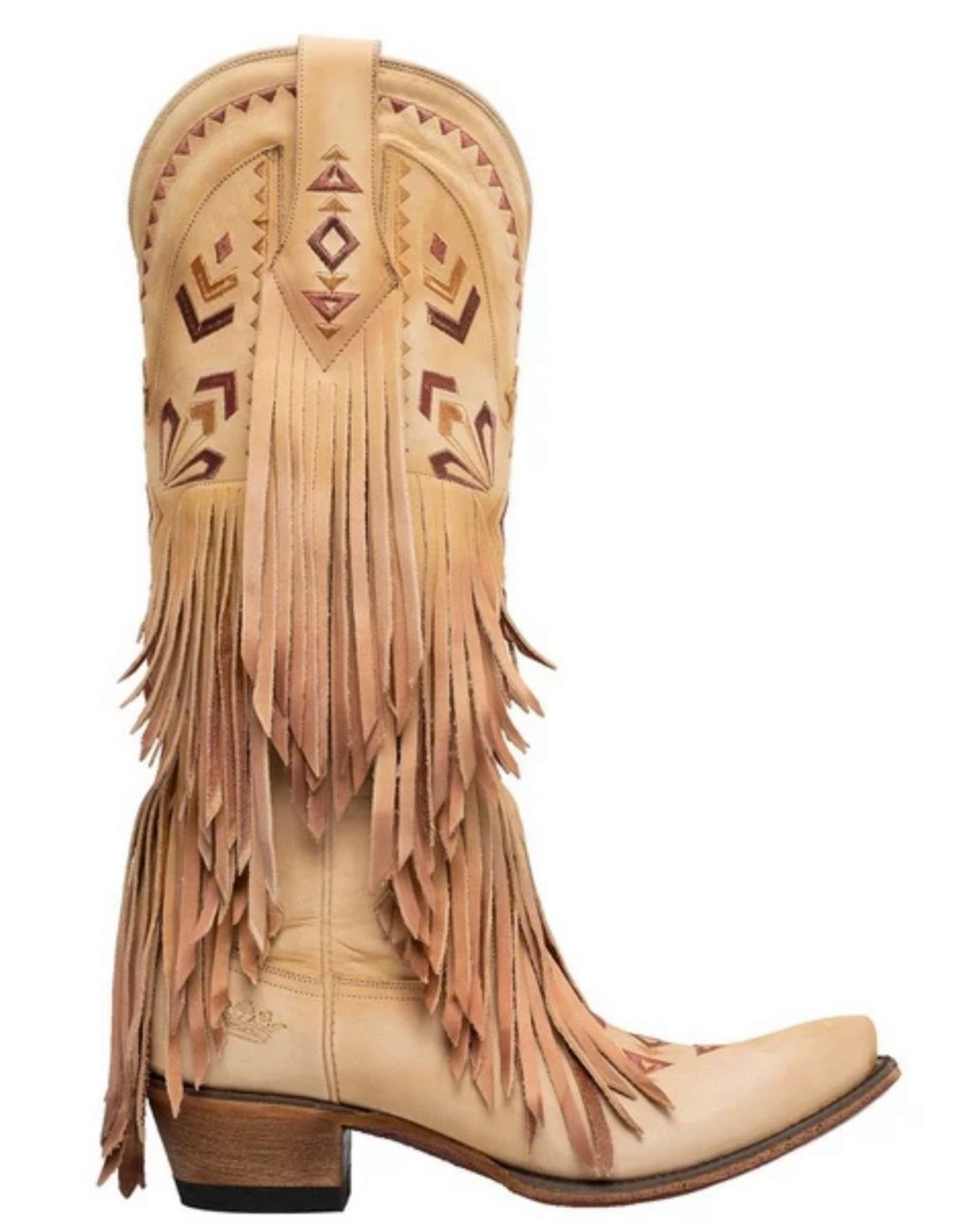 Junk Gypsy By Lane * | Junk Gypsy By Lane Boots Original Junk Gypsy By Lane Thunderbird Fringe Bone Jg0059A