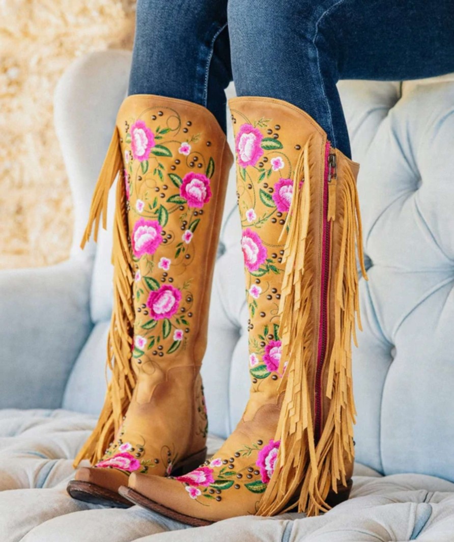 Junk Gypsy By Lane * | Junk Gypsy By Lane Boots Hot Sale Junk Gypsy By Lane Wallflower Boot Mustard Jg0070A