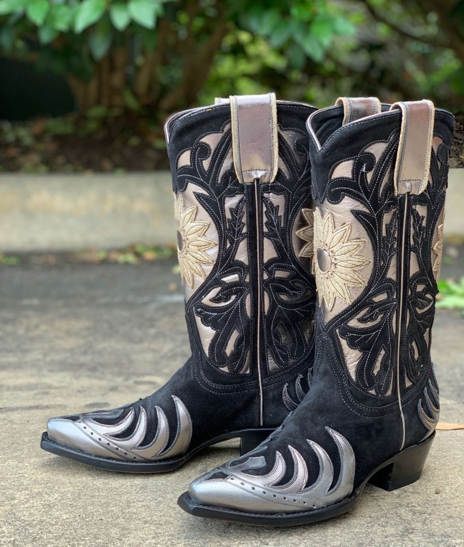 Old Gringo * | Old Gringo Boots Online Sales Old Gringo Whitney Black Silver L209-14