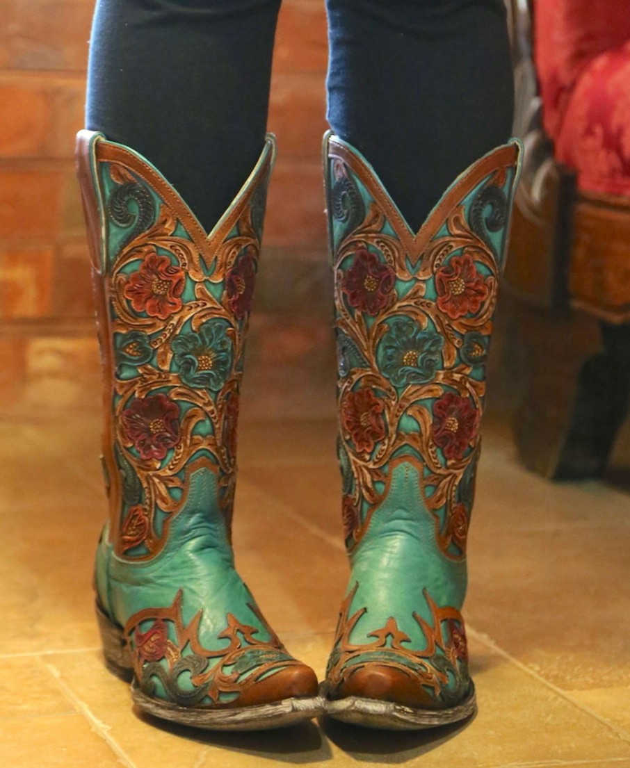 Old Gringo * | Old Gringo Boots Online Sales Old Gringo Abelina Turquoise L2408-4