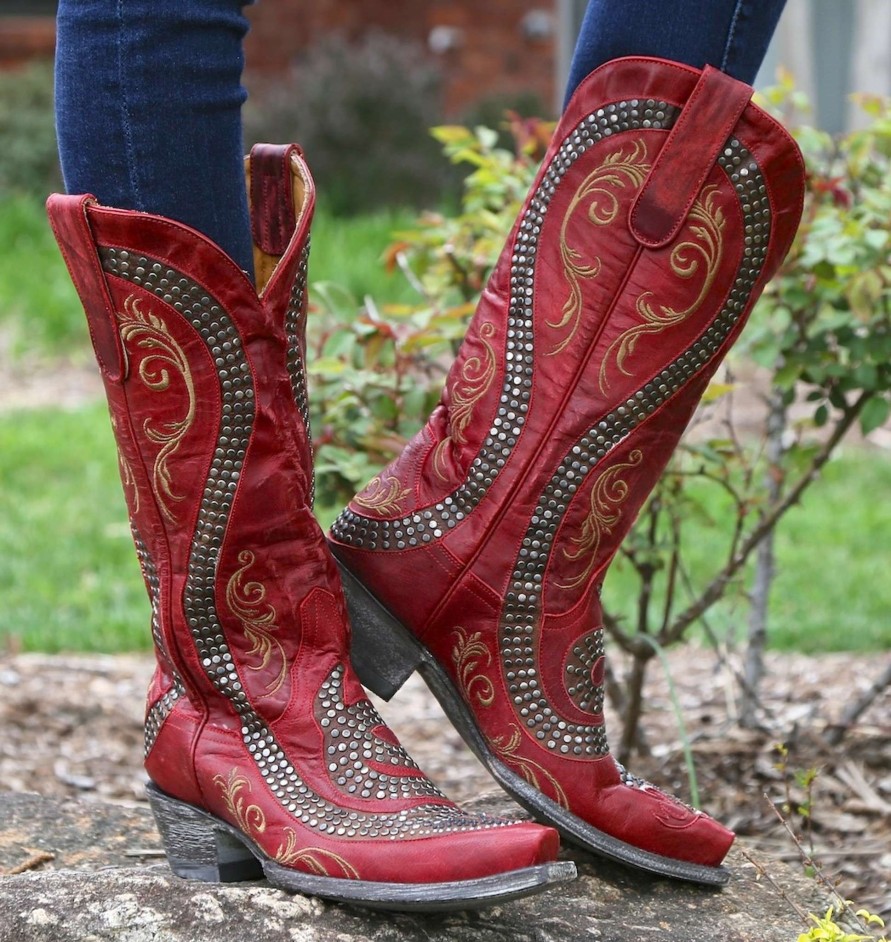 Old Gringo * | Old Gringo Boots Wholesale Old Gringo Snake Red Boots L1055-3