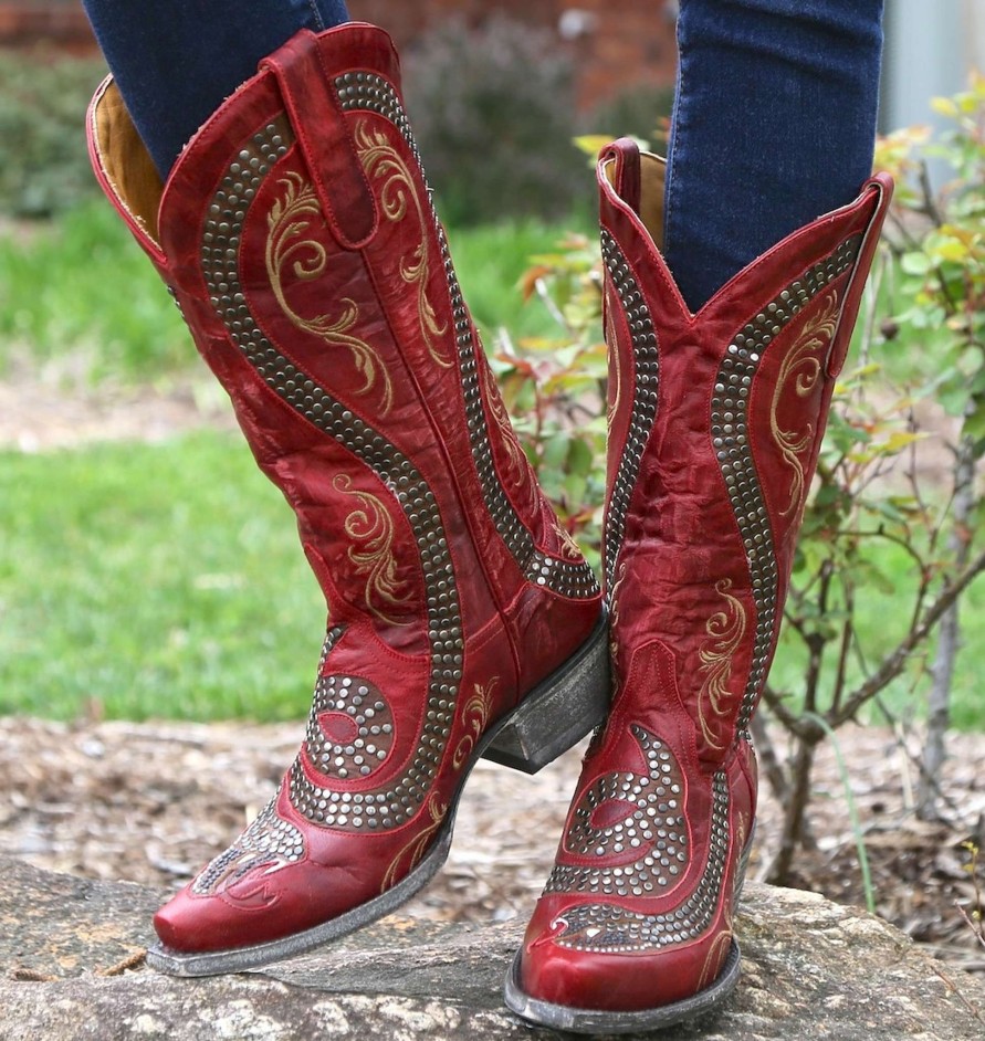 Old Gringo * | Old Gringo Boots Wholesale Old Gringo Snake Red Boots L1055-3