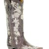 Corral * | Corral Boots Typical Style Corral Tobacco Studs Floral Embroidery And Crystals A3572