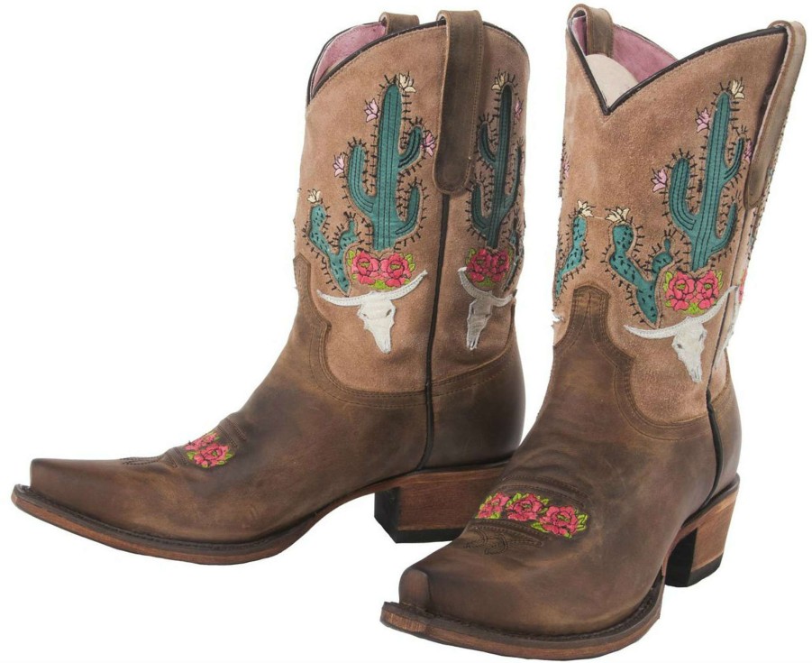 Junk Gypsy By Lane * | Junk Gypsy By Lane Boots Best Price Junk Gypsy By Lane Bramble Rose Brown With Tan Suede Jg0015B