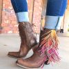 Junk Gypsy By Lane * | Lane Boots Quick Delivery Junk Gypsy By Lane Spirit Animal Shortie Brown Jg0040A