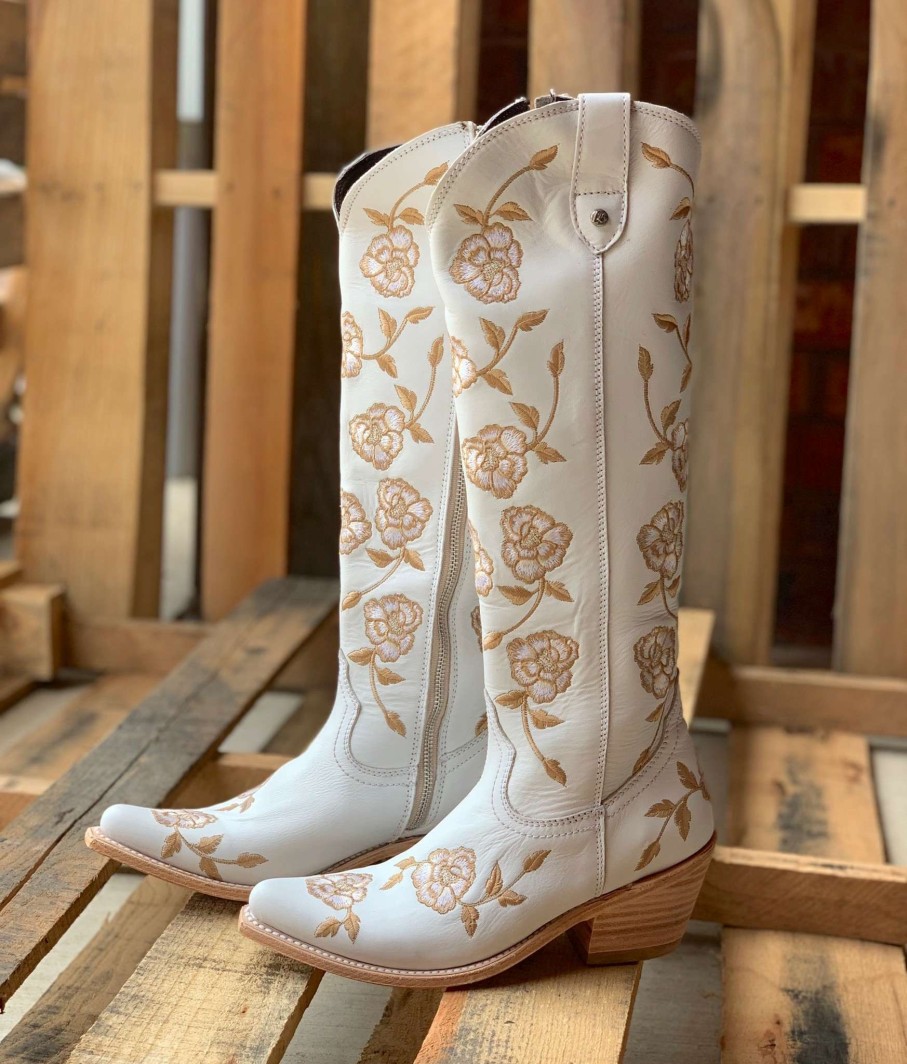 Liberty Black * | Liberty Black Boots Discounts Liberty Black Garden Blanco Floral Tall Lb7129148