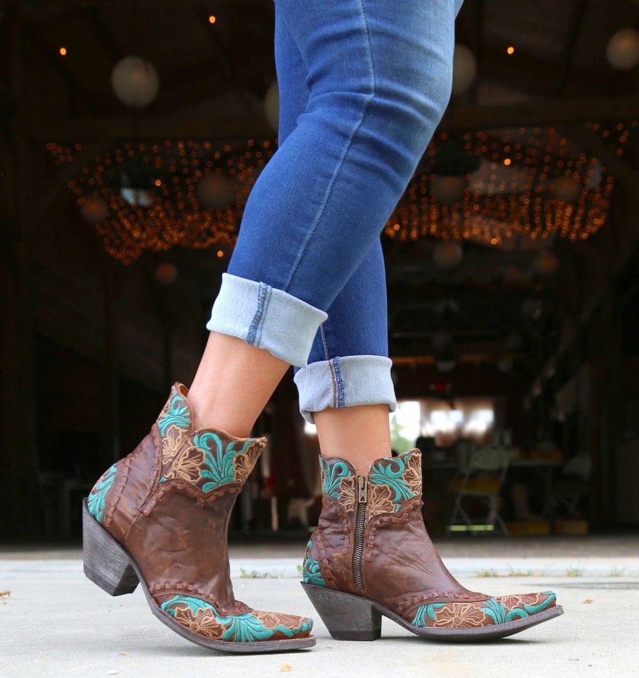 Old Gringo * | Old Gringo Boots Large Choice Old Gringo Erin Short Brass Turquoise Bl3084-1