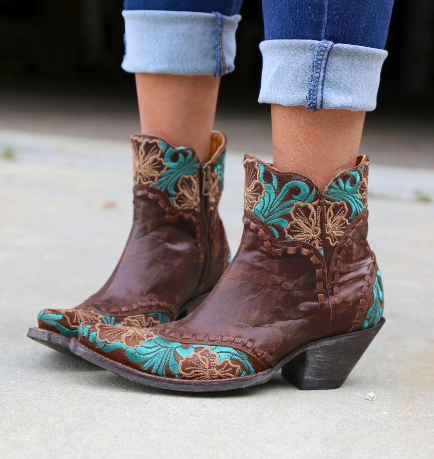 Old Gringo * | Old Gringo Boots Large Choice Old Gringo Erin Short Brass Turquoise Bl3084-1