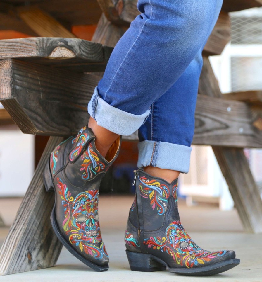 Old Gringo * | Old Gringo Boots Attractive Old Gringo Dulce Calavera Rustic Beige Multi Bl3233-2