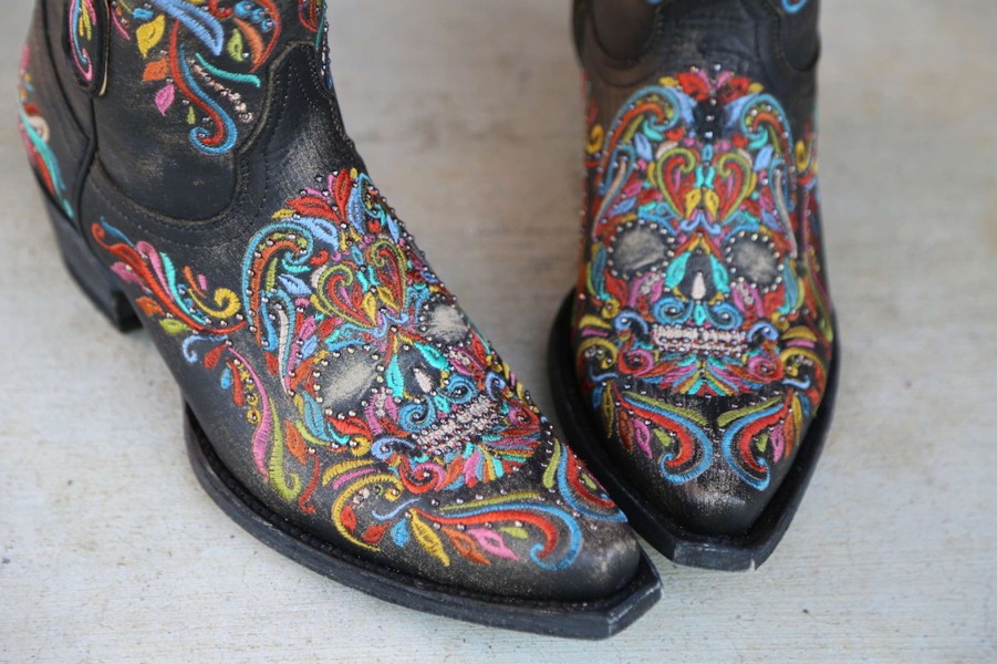 Old Gringo * | Old Gringo Boots Attractive Old Gringo Dulce Calavera Rustic Beige Multi Bl3233-2