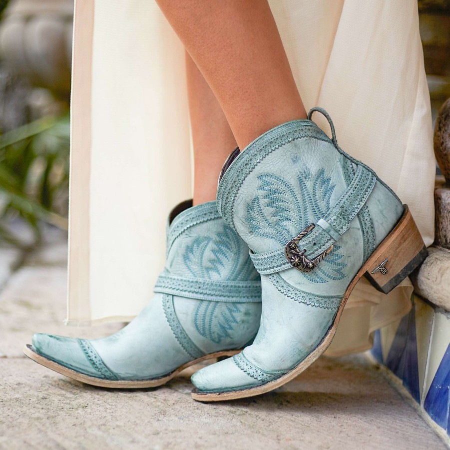 Lane * | Lane Boots Fire Sale Lane Ballyhoo Bootie Turquoise Lb0419D