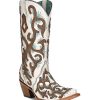 Corral * | Corral Boots Discounts Corral White Overlay Embroidery Studs C3981