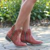 Corral * | Corral Boots Hot Sell Corral Red Cutout Shortie Q0003