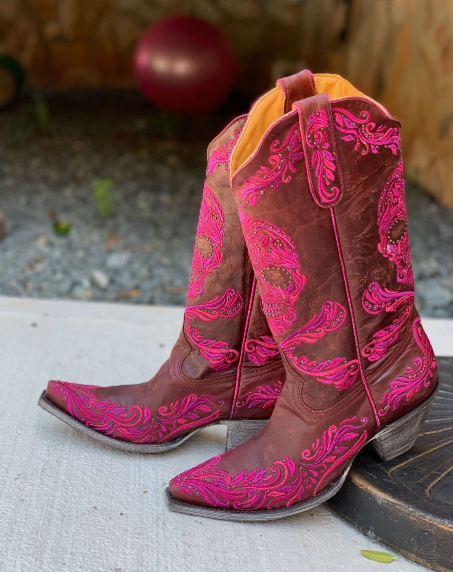 Old Gringo * | Old Gringo Boots Hot Sell Old Gringo Dulce Calavera Red L3191-7