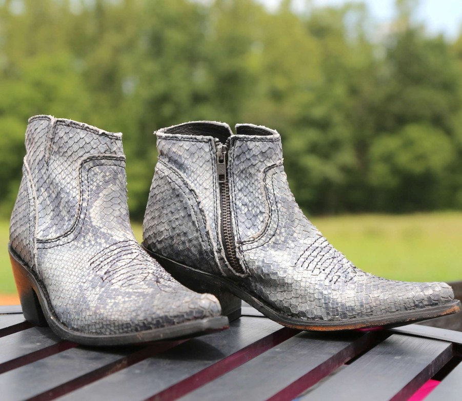 Liberty Black * | Liberty Black Boots Attractive Liberty Black Prya Python Gris Lb711246