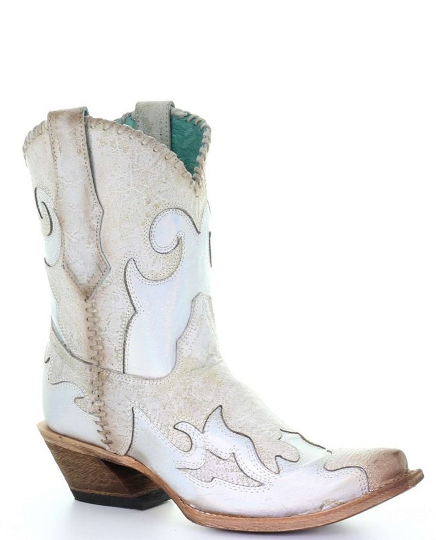 Corral * | Corral Boots Wholesale Corral White Inlay And Woven C3547