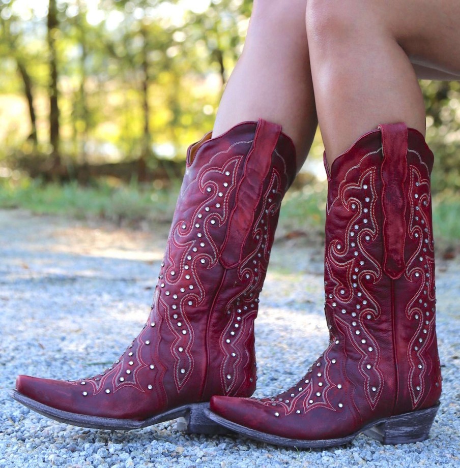 Old Gringo * | Old Gringo Boots Wholesale Old Gringo Celeste Crystal Red L888-11