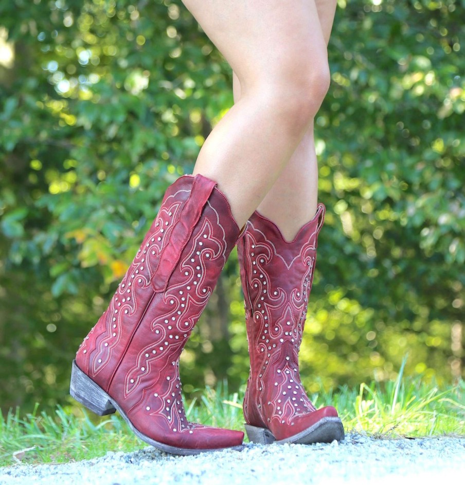 Old Gringo * | Old Gringo Boots Wholesale Old Gringo Celeste Crystal Red L888-11