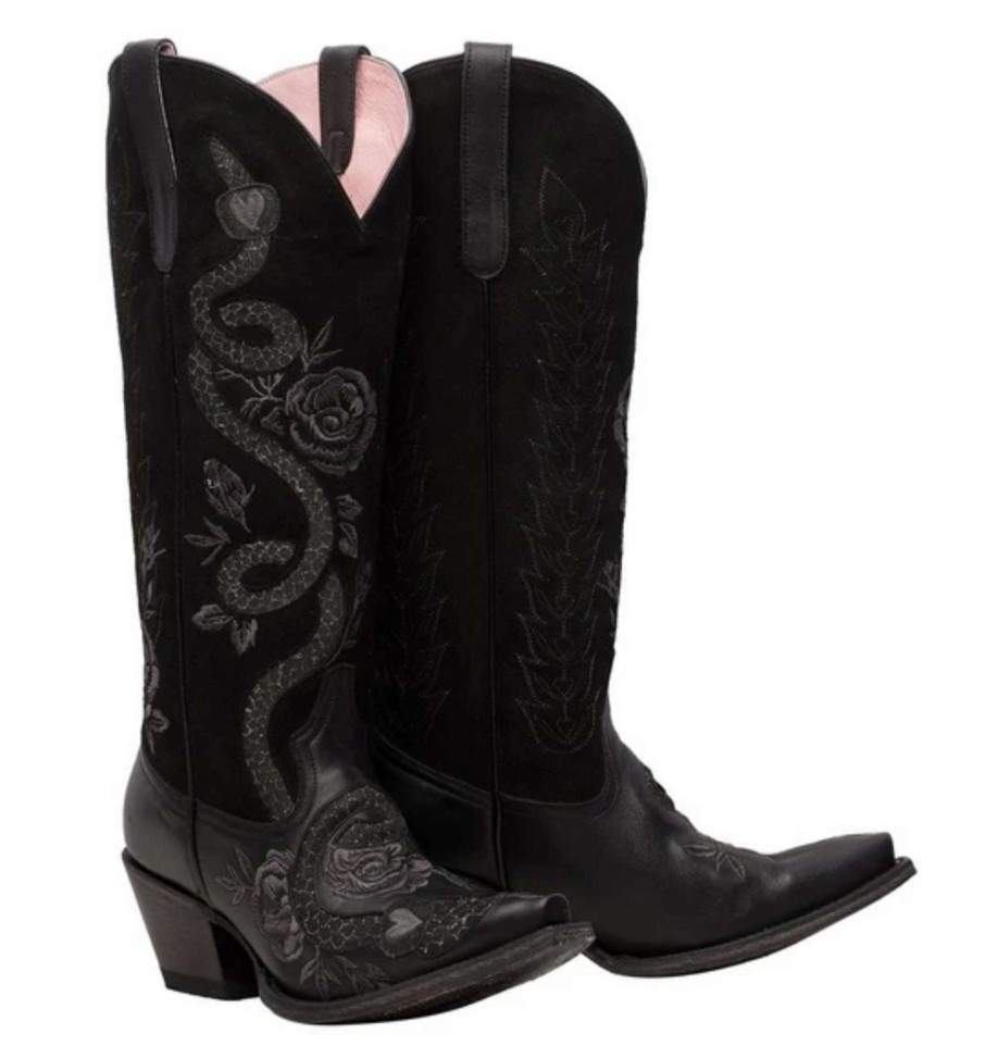 Junk Gypsy By Lane * | Junk Gypsy By Lane Boots Typical Style Junk Gypsy By Lane Charmer Black Suede Jg0054C