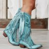 Junk Gypsy By Lane * | Junk Gypsy By Lane Boots Wholesale Junk Gypsy By Lane Thunderbird Fringe Turquoise Jg0059C