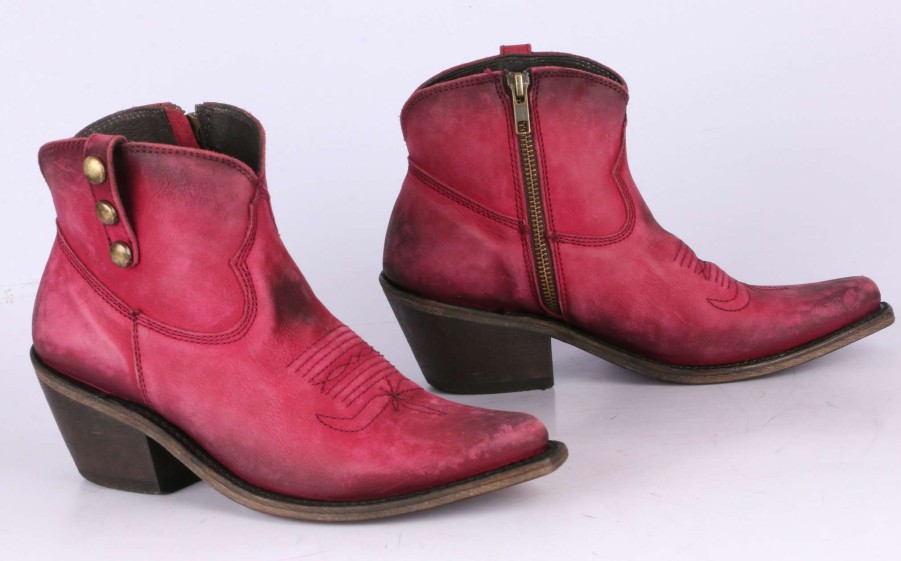 Liberty Black * | Liberty Black Boots Typical Style Liberty Black Pretty In Pink Zipper Bootie Bordeaux Lelb-007