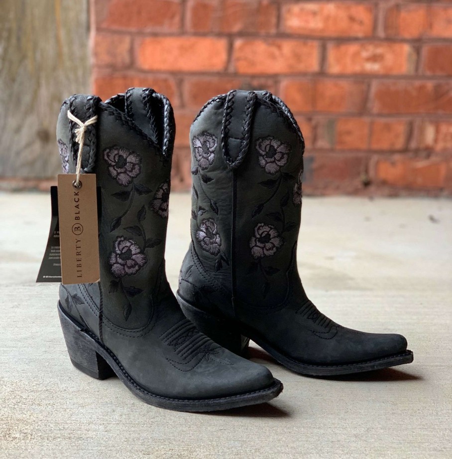 Liberty Black * | Liberty Black Boots Online Sales Liberty Black Garden Negro Floral Mid Lb7129143