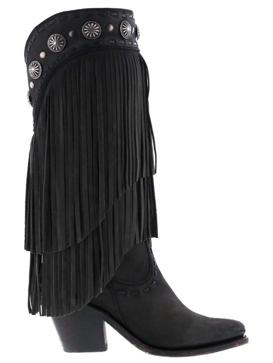 Liberty Black * | Liberty Black Boots Cut Price Liberty Black Get Fringy With It Boots Vegas Negro Lb711847