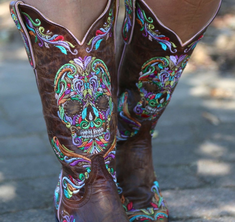 Old Gringo * | Old Gringo Boots Promotions Old Gringo Dulce Calavera Brass Multi L3191-2