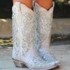 Corral * | Corral Boots Attractive Corral Green Glitter Inlay And Crystals A3321