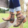 Liberty Black * | Liberty Black Boots Official Liberty Black Buckle Shortie Tan Lb71303