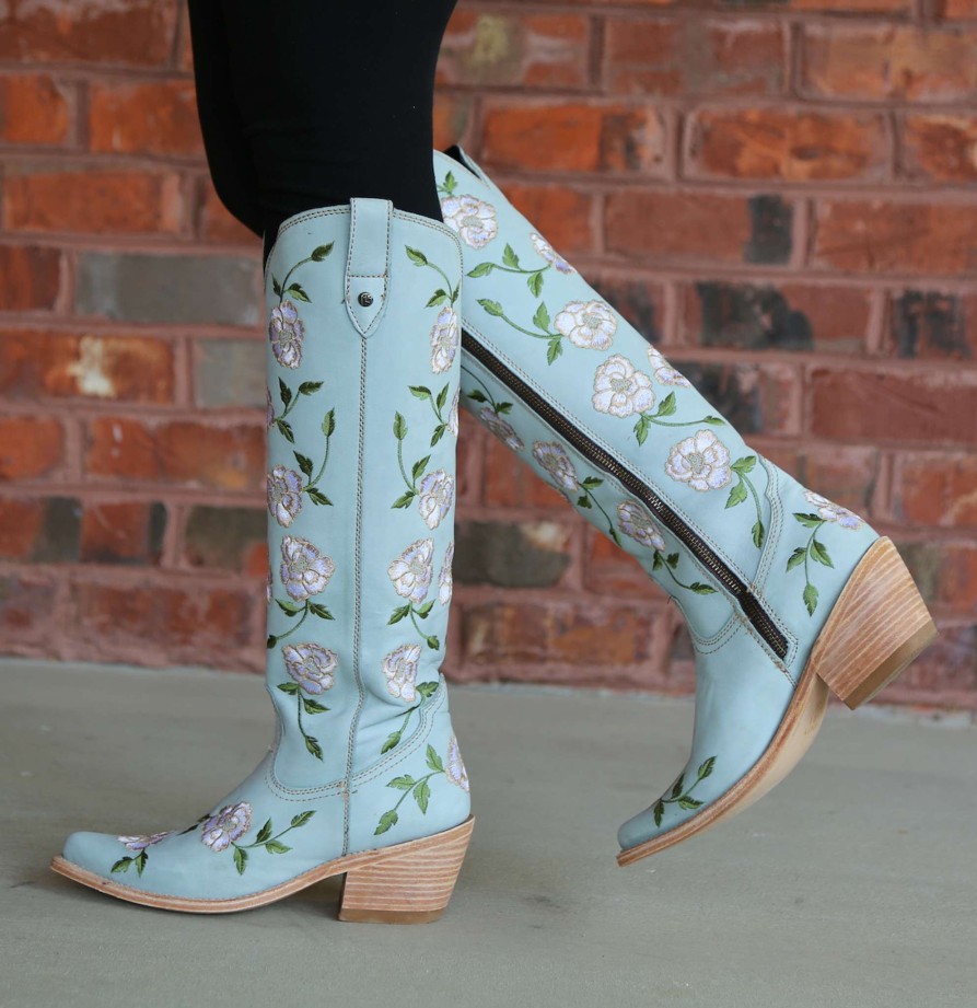 Liberty Black * | Liberty Black Boots Promotions Liberty Black Garden Grey Floral Tall Lb7129148