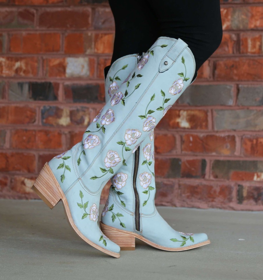 Liberty Black * | Liberty Black Boots Promotions Liberty Black Garden Grey Floral Tall Lb7129148